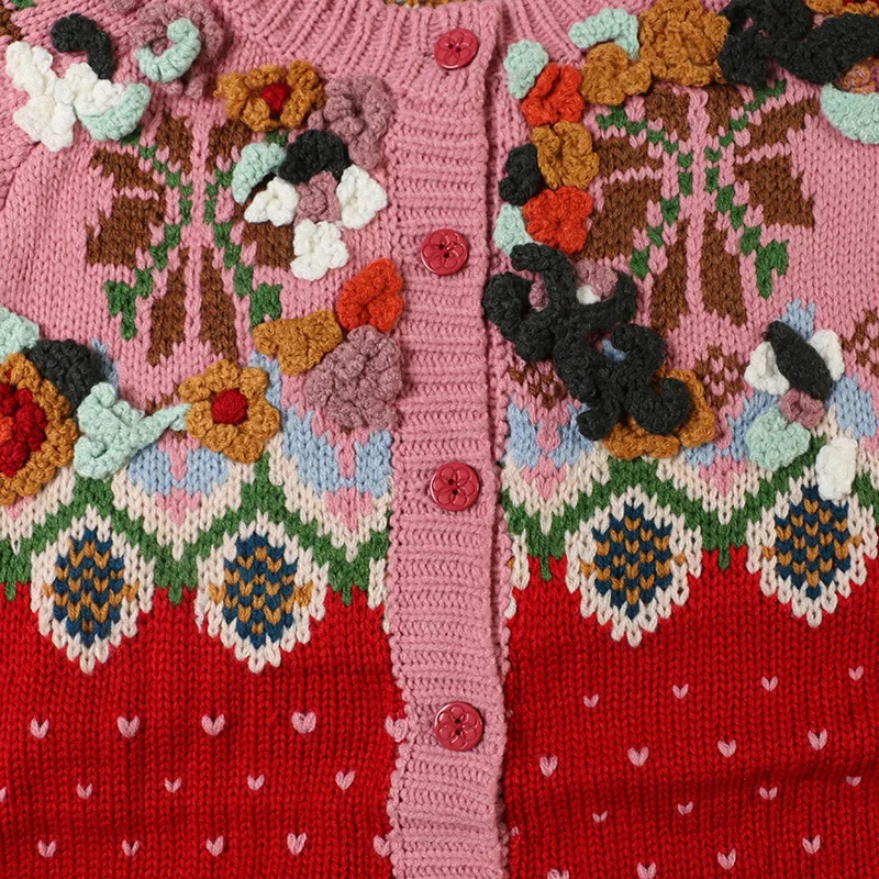 Осень 2019 новый свитер женский модный простой ручной работы трехмерный цветок