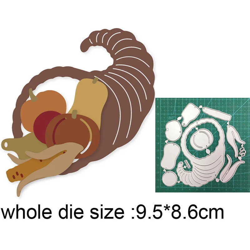 

Thanksgiving Basket Vegetables Metal Cutting Dies For Scrapbooking Paper And Card Making Decorative Embossing Die Cut Craft Dies