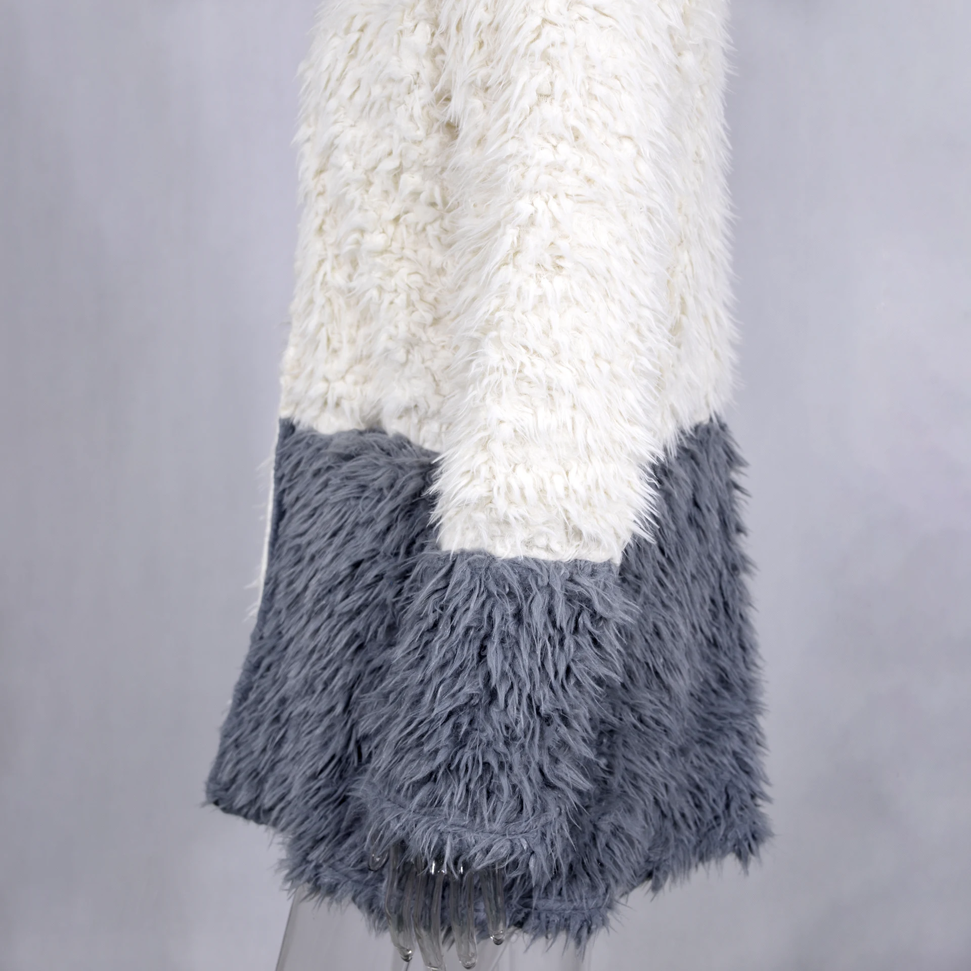 Женский длинный плюшевый кардиган Lossky теплая куртка с подкладкой на осень и