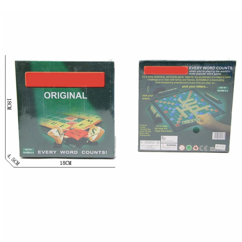 

Kids SCRABBLE GAME Thickened Chessboard Scrabble Game in English Chess Toys Teaching Aid Toys for Family