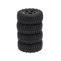 4pcs 124 rubber wheel and tire fit for axial scx24 00002 90081 rc rock crawler car truck accessories