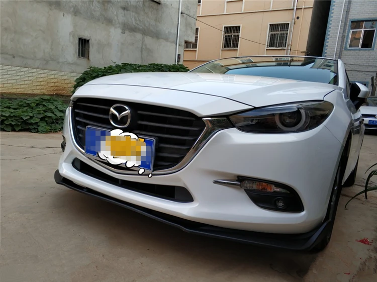 Глянцевый черный Автомобильный разделитель для переднего бампера 3 шт. крышка