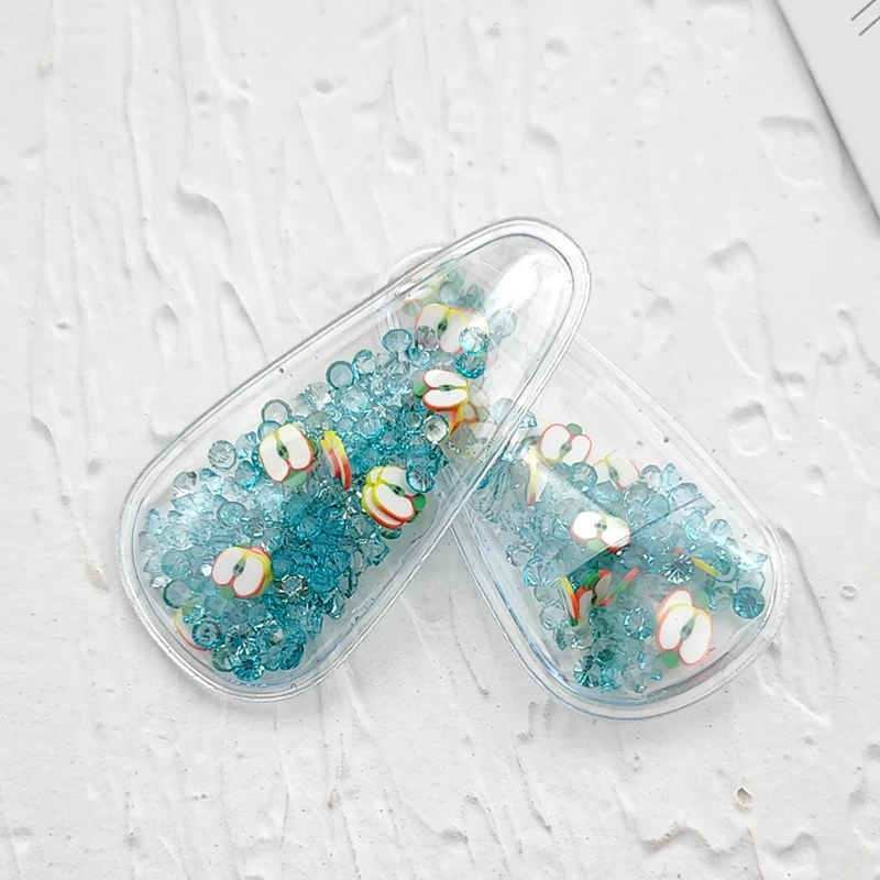 Pinces à cheveux en cristal pour fille, accessoires de coiffure, couverture, DIY, 3x5.6cm, 60 pièces/lot