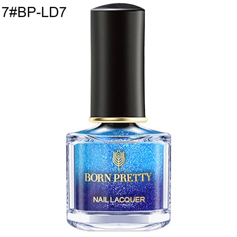 BORNPRETTY Температура Цвет изменить градиент блестящие, дизайн ногтей Гель-лак для декора ногтей Лаки, быстро сохнут, дизайнерские украшения