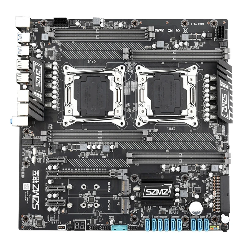 

Szmz X99 Dual Cpu Moederbord Socket Lga 2011 V3 Moederbord Ondersteuning Xeon E5 2678 2680 2620 2650 V3 V4 bodemplaat X99