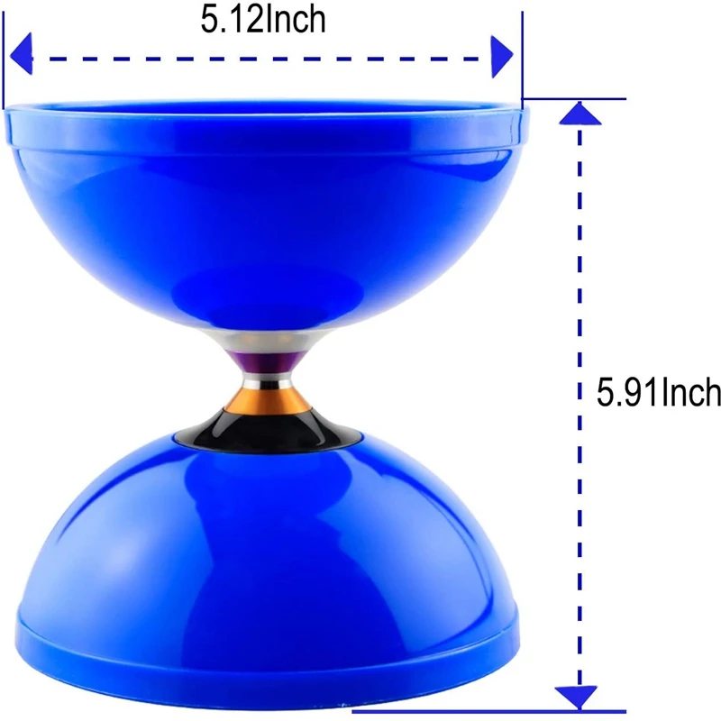 

MAGICYOYO Triple Bearing Medium 5 Inch Yoyo Diabolo Performance Chinese Yoyo Diabolo Skill Toy with Sticks+Extra Strings+Net Bag