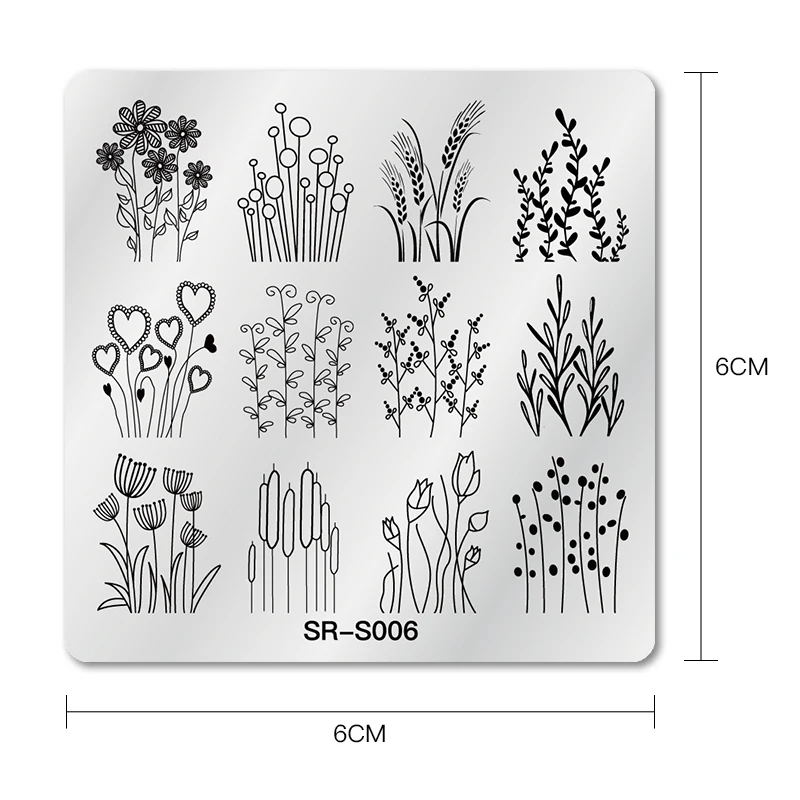T TIAO CLUB штамповочные пластины для ногтей натуральные растения дизайн цветок лист
