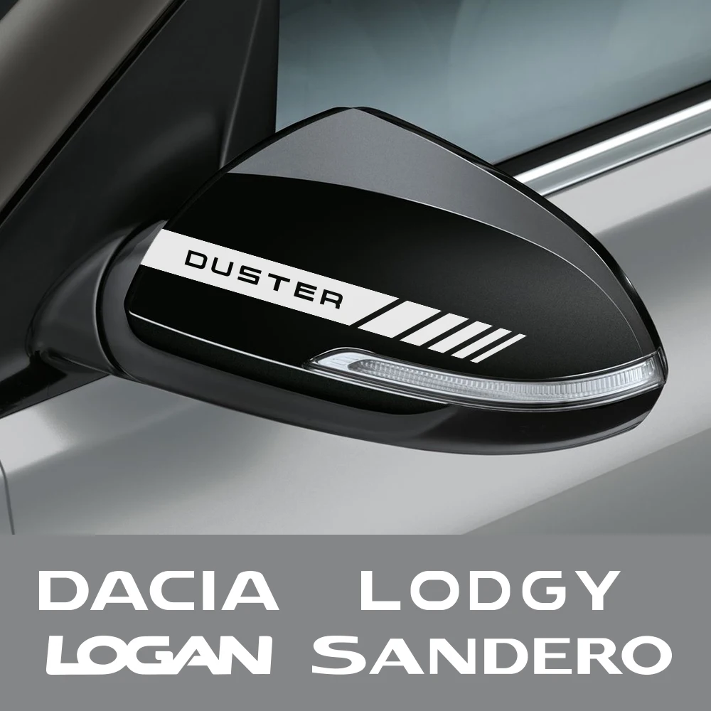 2 шт наклейки на зеркало заднего вида автомобиля для Dacia Duster LPG Logan Stepway Lodgy Sandero xplore