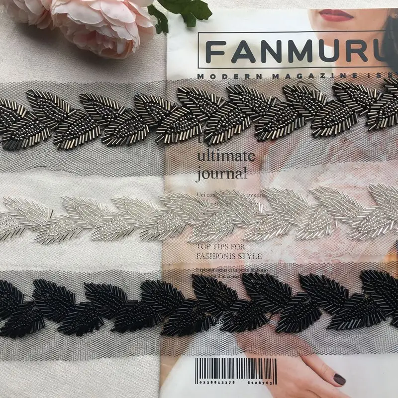 Аксессуары для свадебного платья из бисера сетка сшитая вручную бисер лист цвет