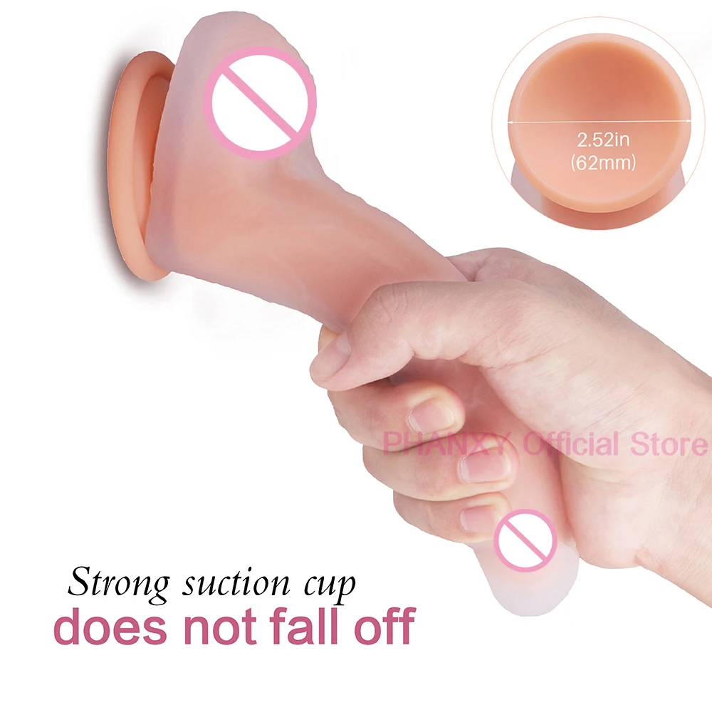 PHANXY Реалистичный Пенис дилдо огромный большой фаллоимитатор присоска для женщин