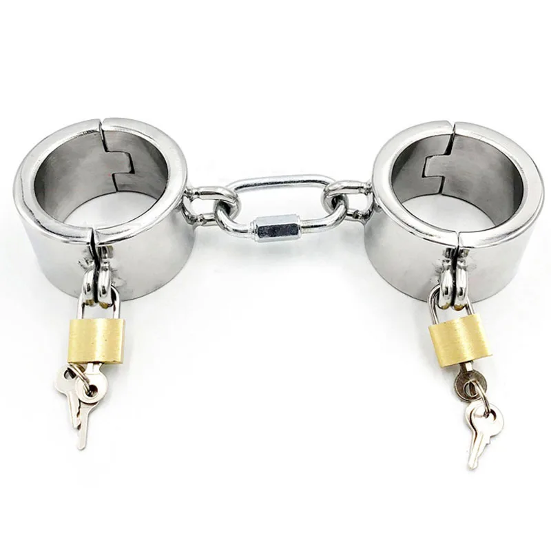 Stainless Steel Hand Cuffs Slave Fetish BDSM Bondage Sex Toys For Couples Woman Wrist Restraints Handcuffs Adult Games Erotic
