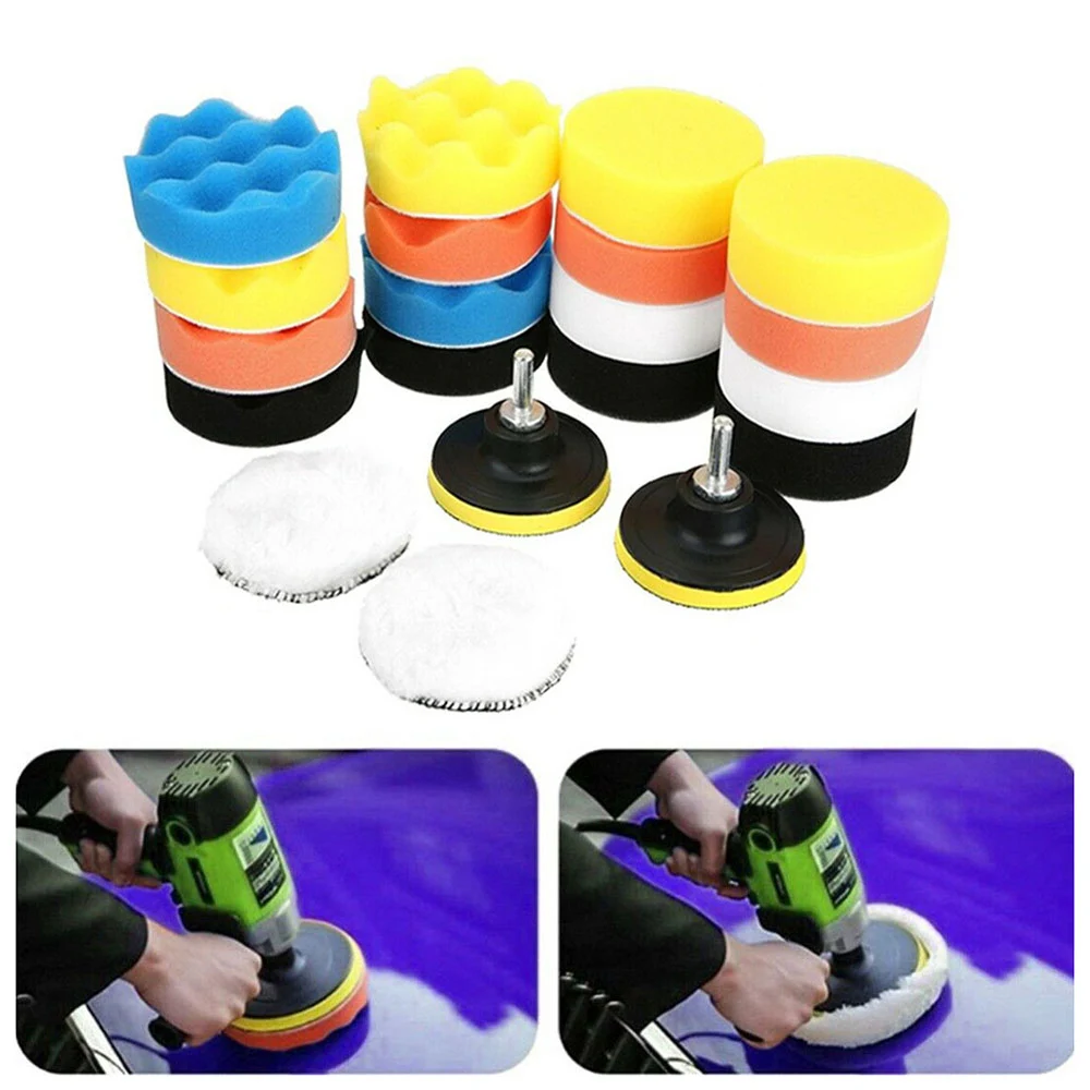 

Полировальные диски, 22 шт./компл., для полировки колес, губка, Швабра, набор для полировки автомобиля, самоклеящаяся Губка для полировки воск...