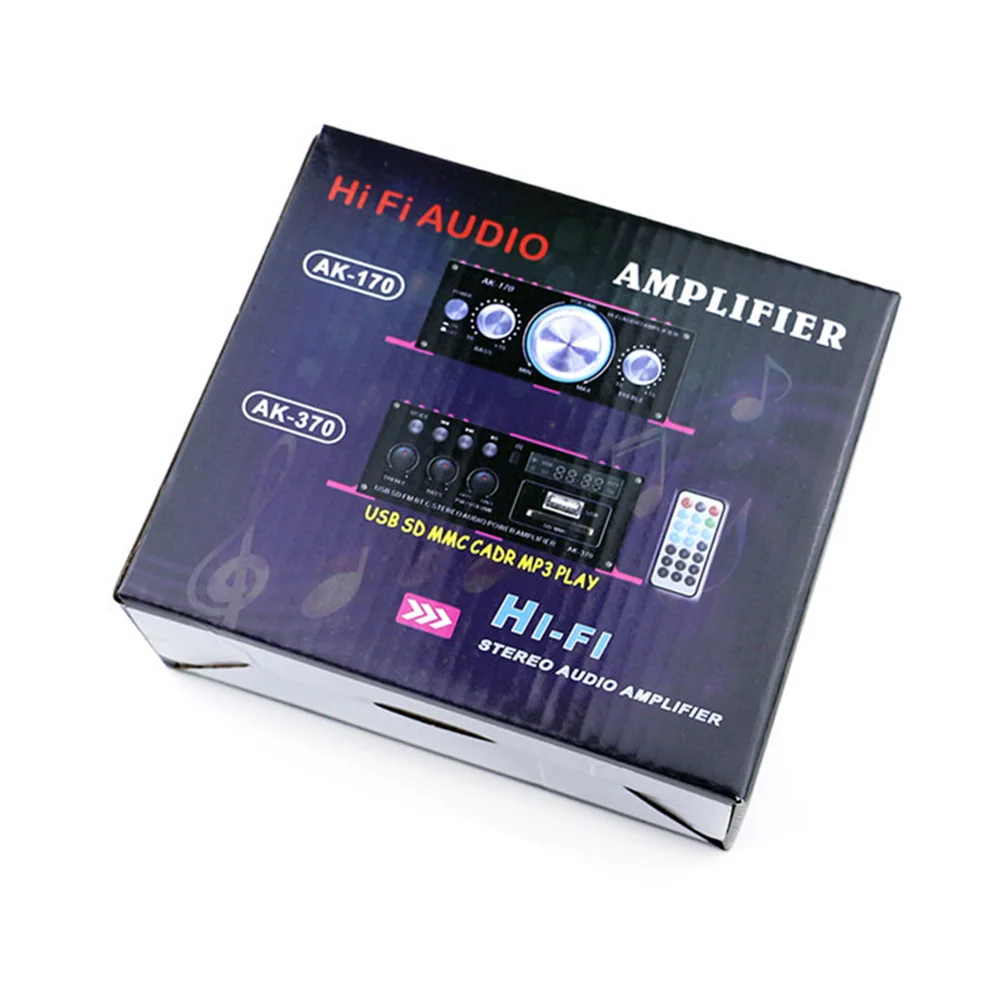 Автомобильный усилитель AK170 12 В мини Hi-Fi сабвуфера бустер Радио MP3 Канал Стерео