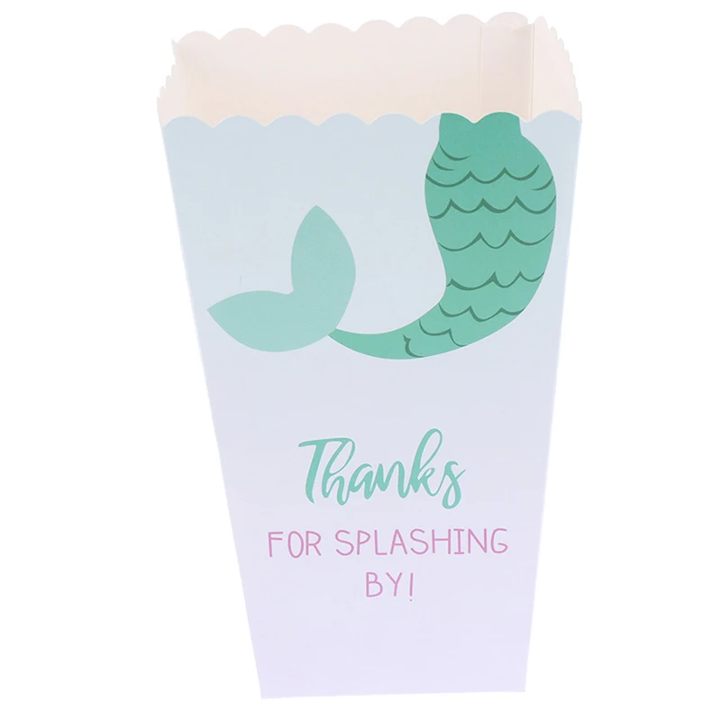 12 шт Русалка хвост конфеты мешок коробки под морем для попкорна предметы