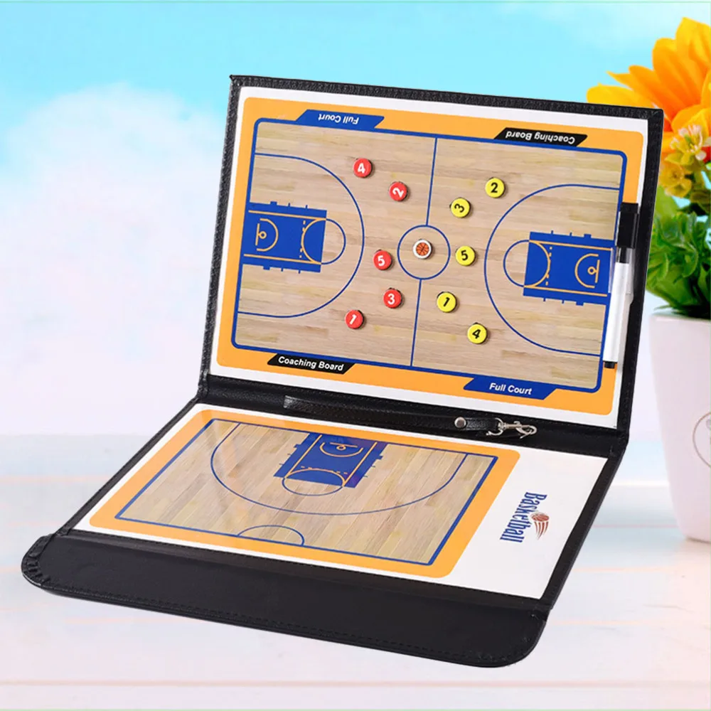 

Magnetic Professional Basketball Coaching Board Erase Resuable Clipboard with Dry Erase Marker Pen and Zipper Bag