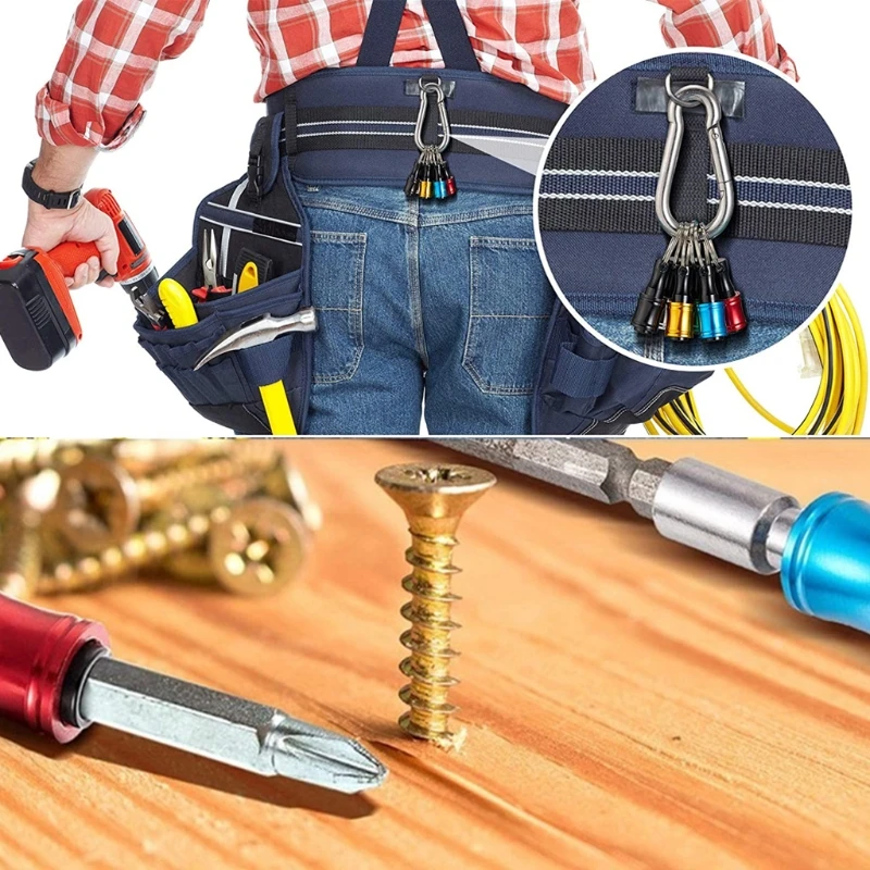 

10 Pieces Hex Shank Keychain Extension Bar Screwdriver Bits Adapter 1/4 Inch