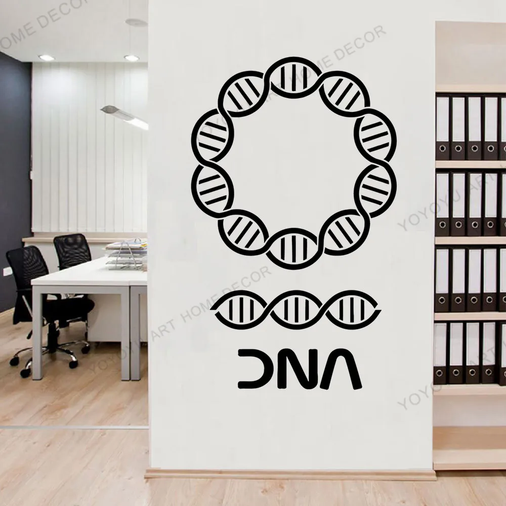 

Настенные виниловые наклейки с изображением молекул днк, школьные настенные фрески, научный центр, настенные Стикеры, лабораторные фотообо...
