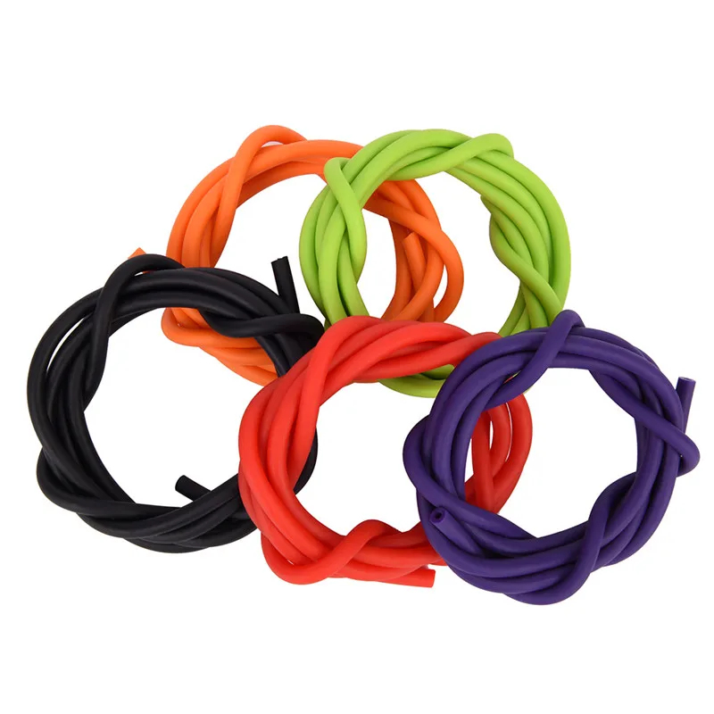 

5 Colors 1m 2x4mm Hunting Catapult Elastic Part Fitness Bungee Slingshots Rubber Tube Natural Latex Tubing Band For Slingshot