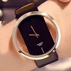 Классические женские часы, модные повседневные прозрачные часы с отверстиями, кварцевые часы с кожаным ремешком, низкая цена, Прямая поставка, женские часы