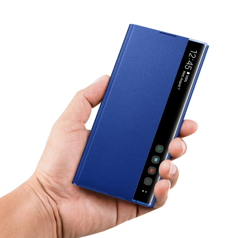 Original Samsung Mirror Cover Clear View Phone Case For Galaxy Note 10+ Note10 PLUS 10 5G X Rouse Slim Flip | Мобильные телефоны и