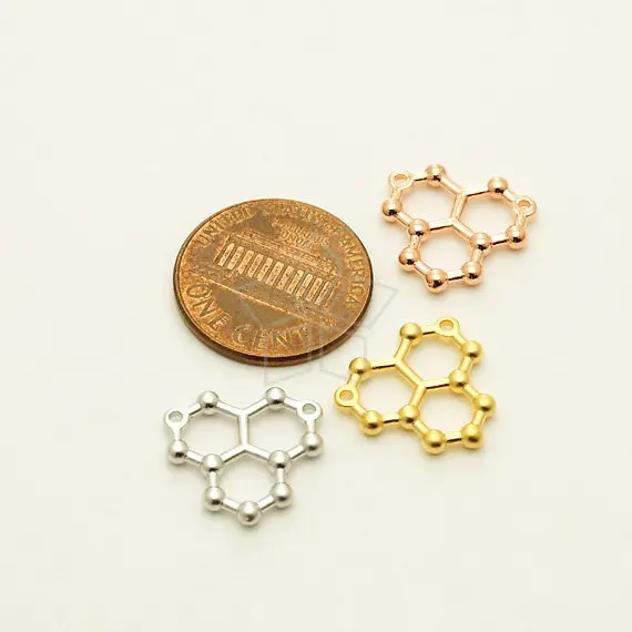 Ожерелье с конструкцией в виде молекул воды научный стебель фенилен Графен