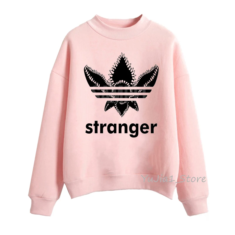 Sudadera mujer очень странные дела 3 кофты осенне-зимняя одежда для женщин, бархатистые худи для девочек-розовый цвет, раздел-толстовки и harajuku kawaii пуловер