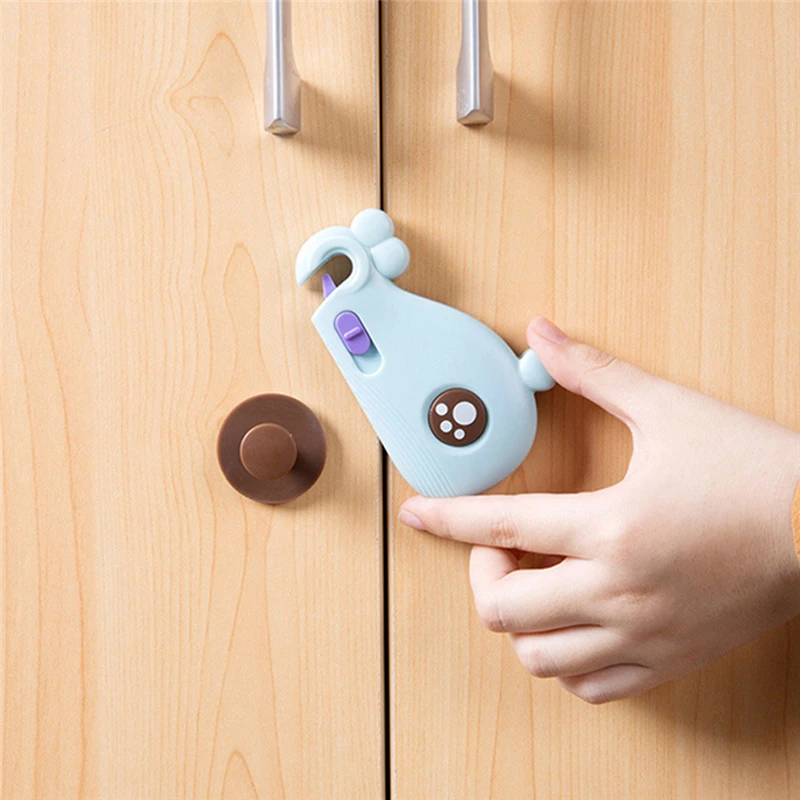 Cerradura de seguridad para beb&eacute; y ni&ntilde;o, protecci&oacute;n de seguridad para ni&ntilde;os, esquina de armario, refrigerador, ventana, armario-3