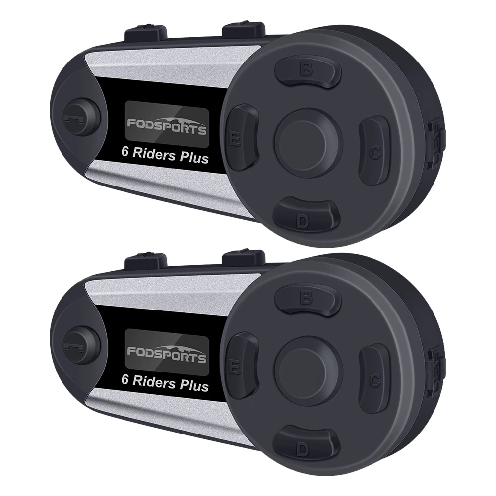 Bluetooth Интерком Fodsports V6 для мотоциклетного шлема 1200 м 2 шт.|bt interphone|bluetooth headset