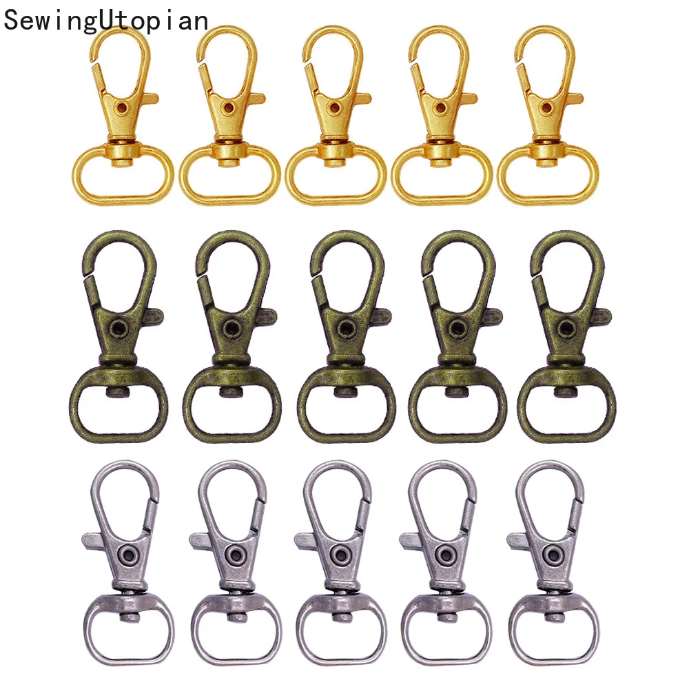 

10PCS 33mm Bag Strap Hook Buckle Metal Swivel Lobster Sanp Clasp DIY Webbing Hooks Keychain Trigger Buckles Accessory