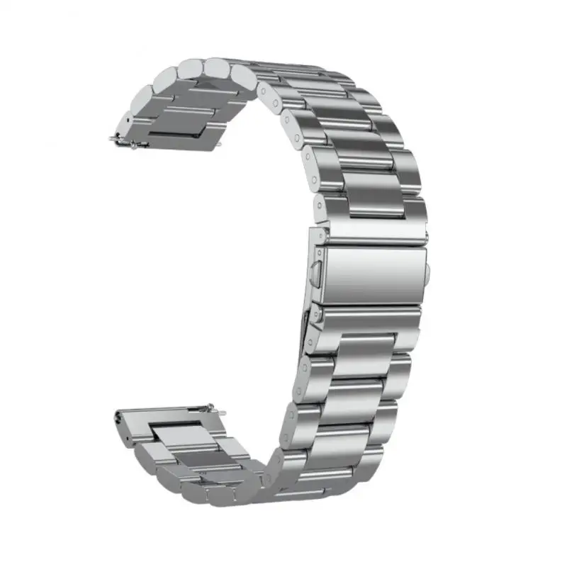 

20mm Stainless Steel Solid Link Watch Band Strap Folding Clasp with Safety Men Smart watch Replacement Accessories
