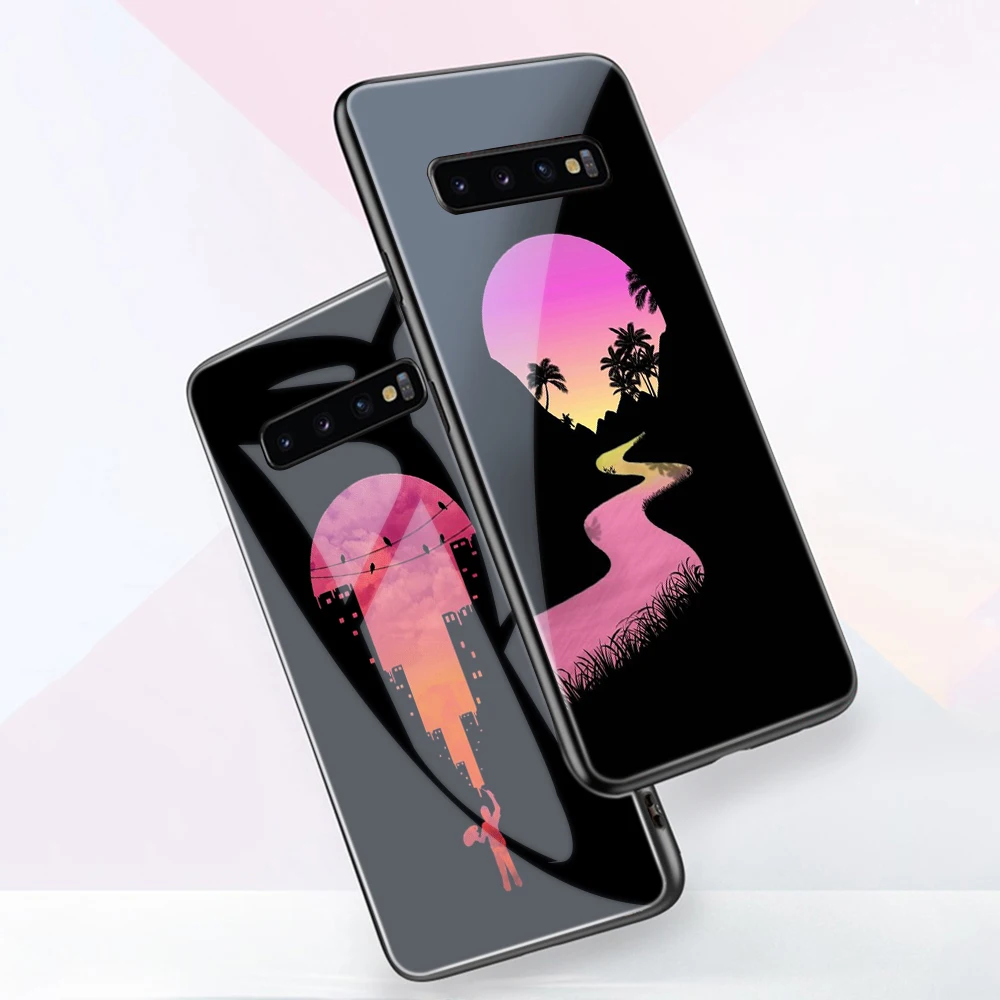 

Dusk Sunset Case For Samsung Galaxy S21 S10 S9 S8 S10e S20 Ultra A51 A71 A50 A20E A70 01Note 20 10 9 8 Plus Tempered Glass Back
