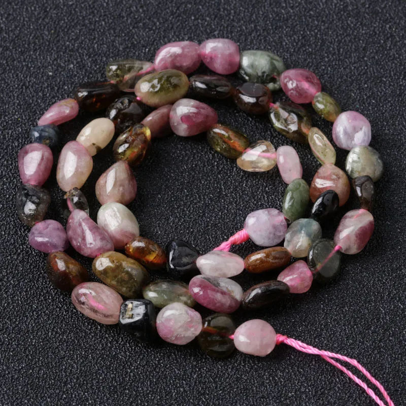 

Wholesale Fashion Natural Jewelry 8x10MM Color Tourmaline Unshaped Loose Beads DIY Bracelet Necklace Accessories