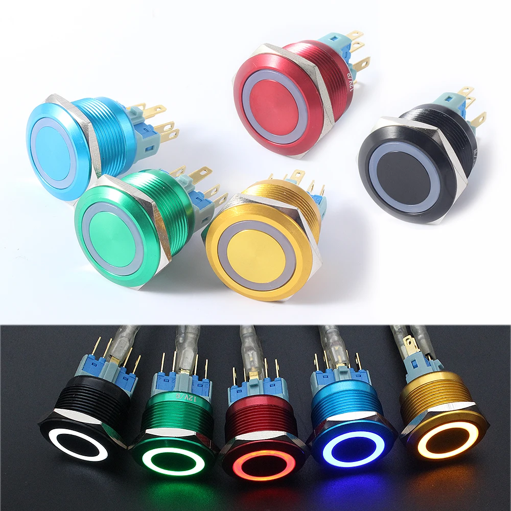 Светодиодный оксид алюминия 22 мм красный зеленый желтый синий черный