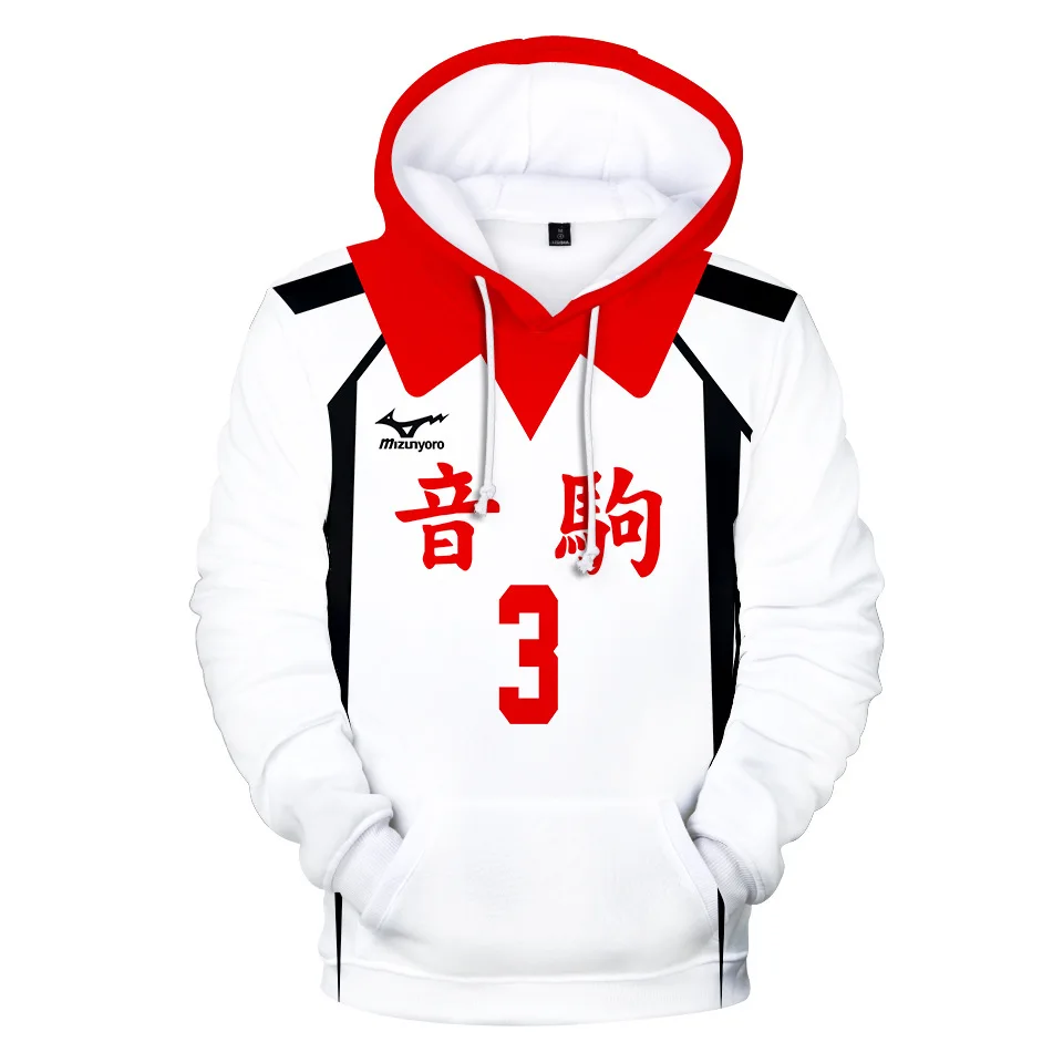 

Japan Anime Haikyuu Cosplay Costume Nekoma High School Volleyball Club Kozume Kenma Kuroo Tetsurou Unisex 3D Hoodies Sweatshirts