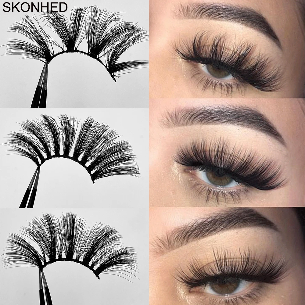 Новые драматические 3D норковые накладные ресницы крест накрест пушистые толстые