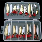 Смешанные цвета, приманки для рыбной ловли, приманка в виде ложки, набор металлических приманок, жесткая приманка, приманка для пресной воды, искусственная приманка для окуня