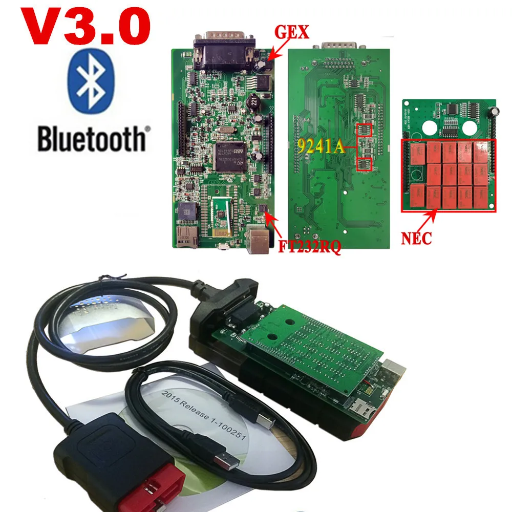 2017R3 с генератором ключей новейшая версия/2017 01 для VD TCS CDP PRO OBD2 комплект кабелей