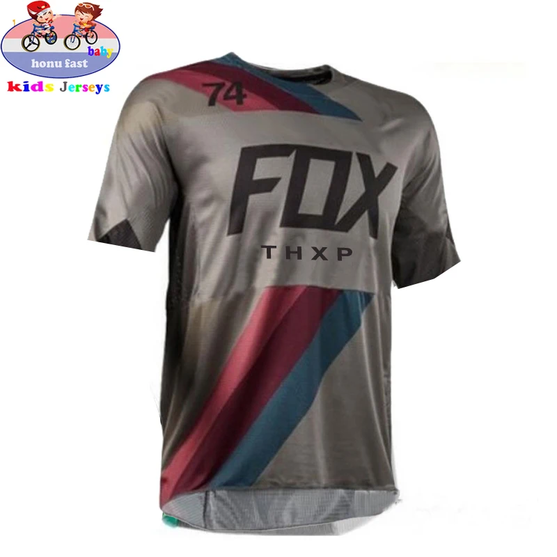 

2021Kids Cross Country ATV Racing T-Shirt AM RF Bike Fox Downhill Shirt Motorcycle Cross Country MTB DH MX Ropa Boys THXP