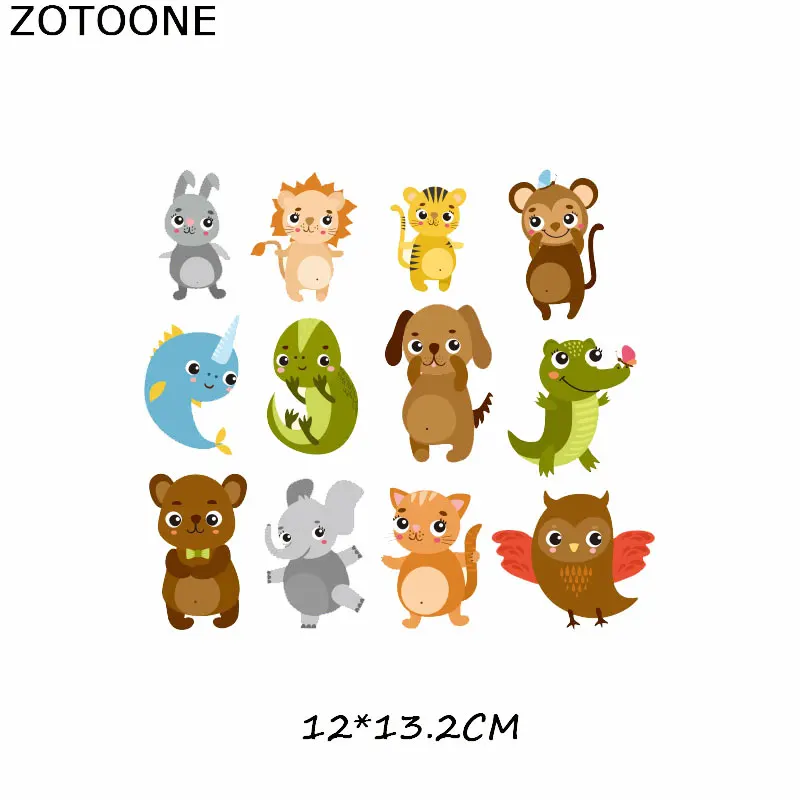 ZOTOONE, милый медведь, нашивки в форме животных, железные передачи для футболки, детский подарок, сделай сам, одежда, наклейки с милым дельфином - Цвет: 509