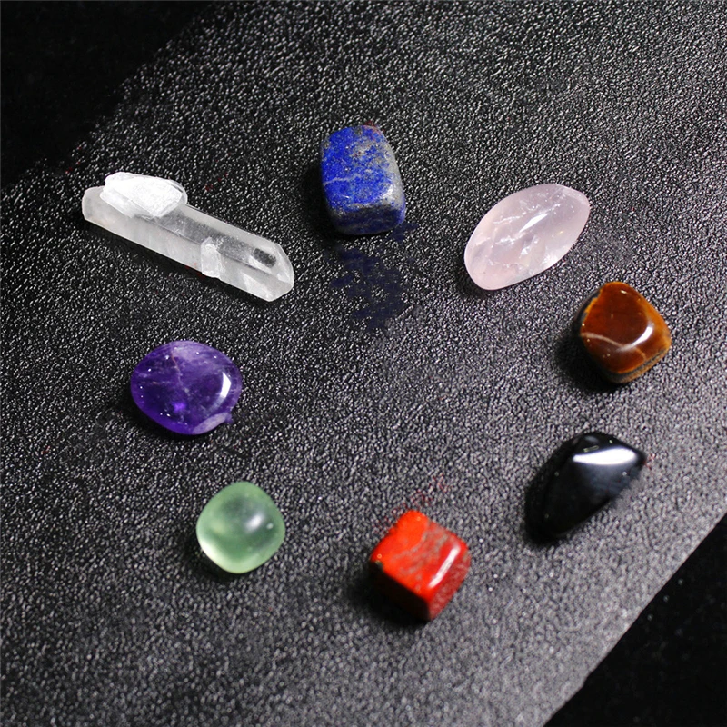 

Natural Crystal Irregular Rainbow Healing Stones Yoga Energy Art Stone 7 Colors Stone Set Home Decoration Accessories Girls Gift