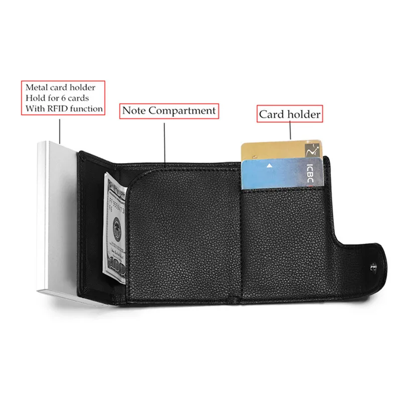 BISI GORO, новинка, RFID держатель для карт, блокирующий металлический кошелек, одна коробка, минималистичный кошелек, алюминиевая посылка для карт, для мужчин, Чехол для карт