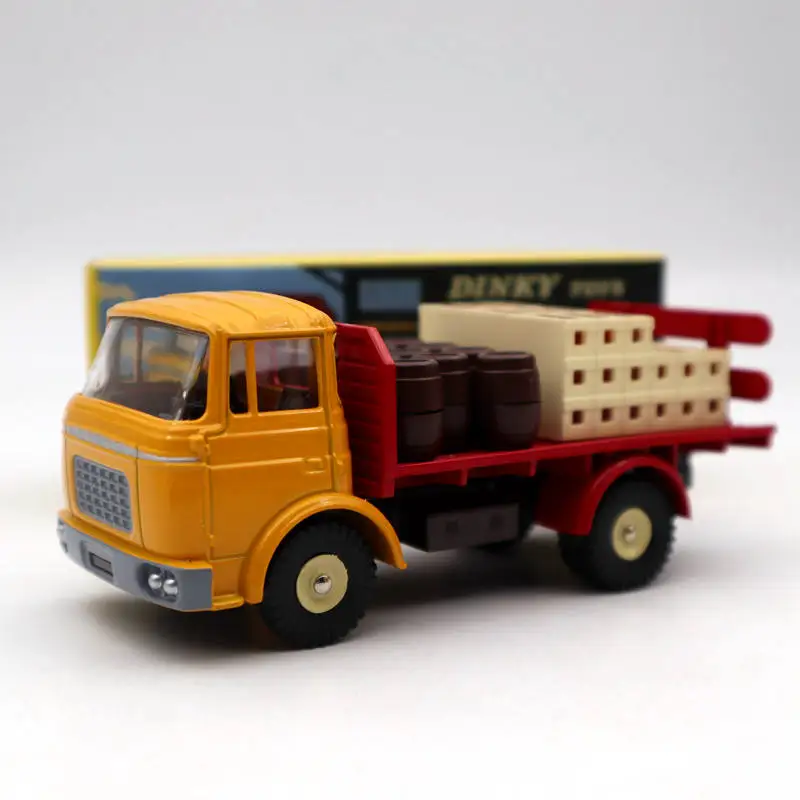Atlas Dinky toys 588 плато Brasseur Berliet GAK Camion грузовик желтая литая под давлением Модель Авто