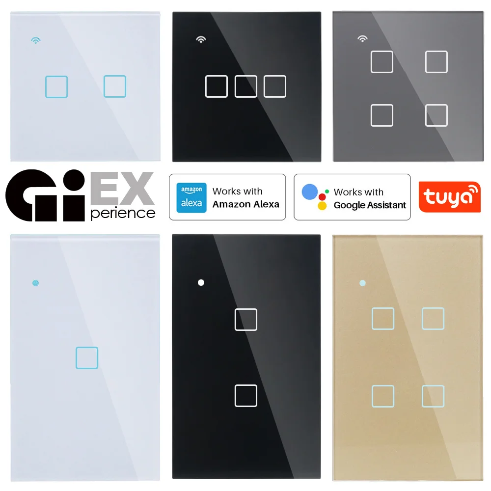 Настенный выключатель без нейтрального Wi Fi сенсорсветильник света светодиодная