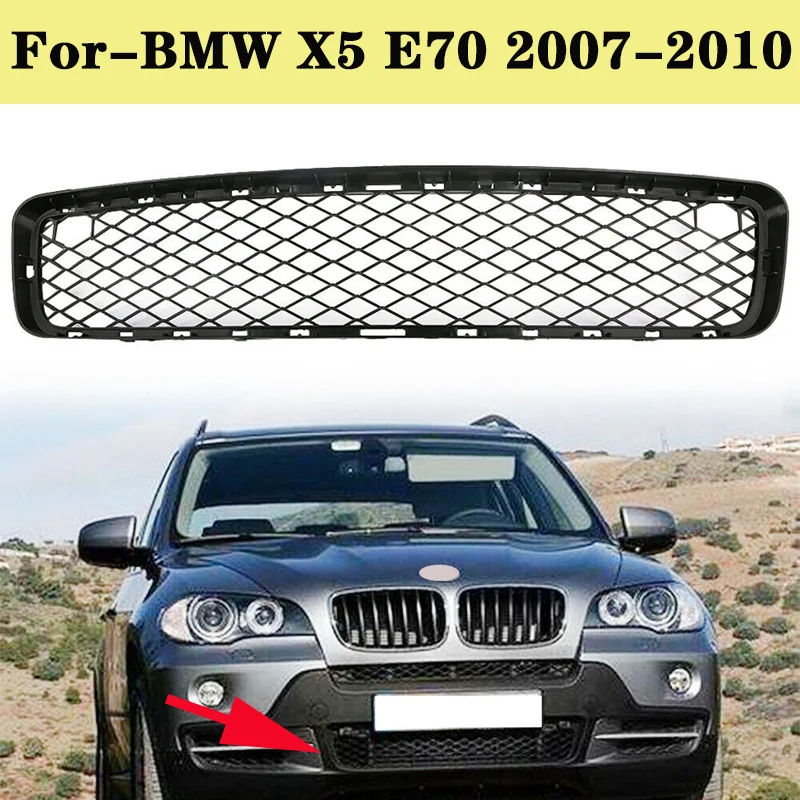 

Car Front Hood Lower Center Bumper Grille Mesh Grille Grill Replacement Cover For BMW X5 E70 2007 2008 2009 2010 51117163956