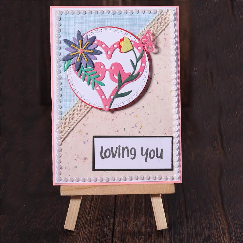 

Eastshape Love Heart Flower Metal Cutting Dies Frame Scrapbooking Craft Dies Embossing Stencil Die Cut Card Making New Dies