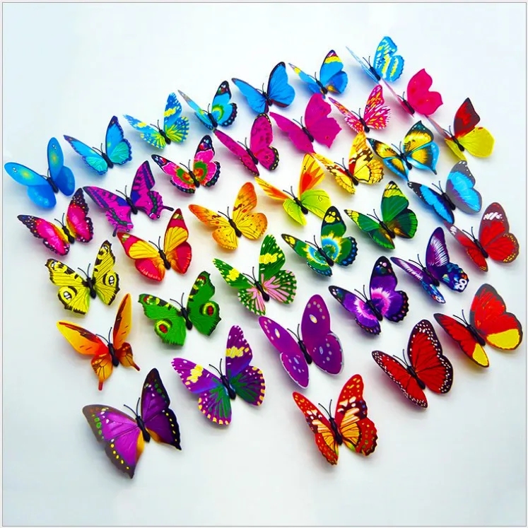30 шт. наклейки на стену в виде бабочек | Дом и сад