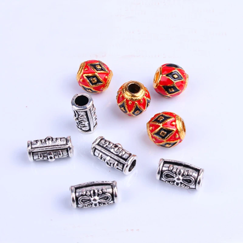 9 шт./компл. коса для волос Dread борода дредлок бусины кольца трубка аксессуары