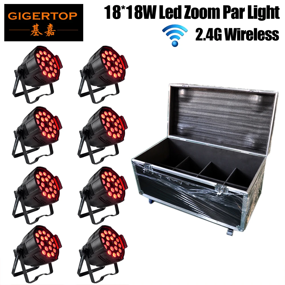 Китайский 8в1 F светильник 18x18 Вт Led Par Zoom Wifi плавный диммер матовый пластиковый