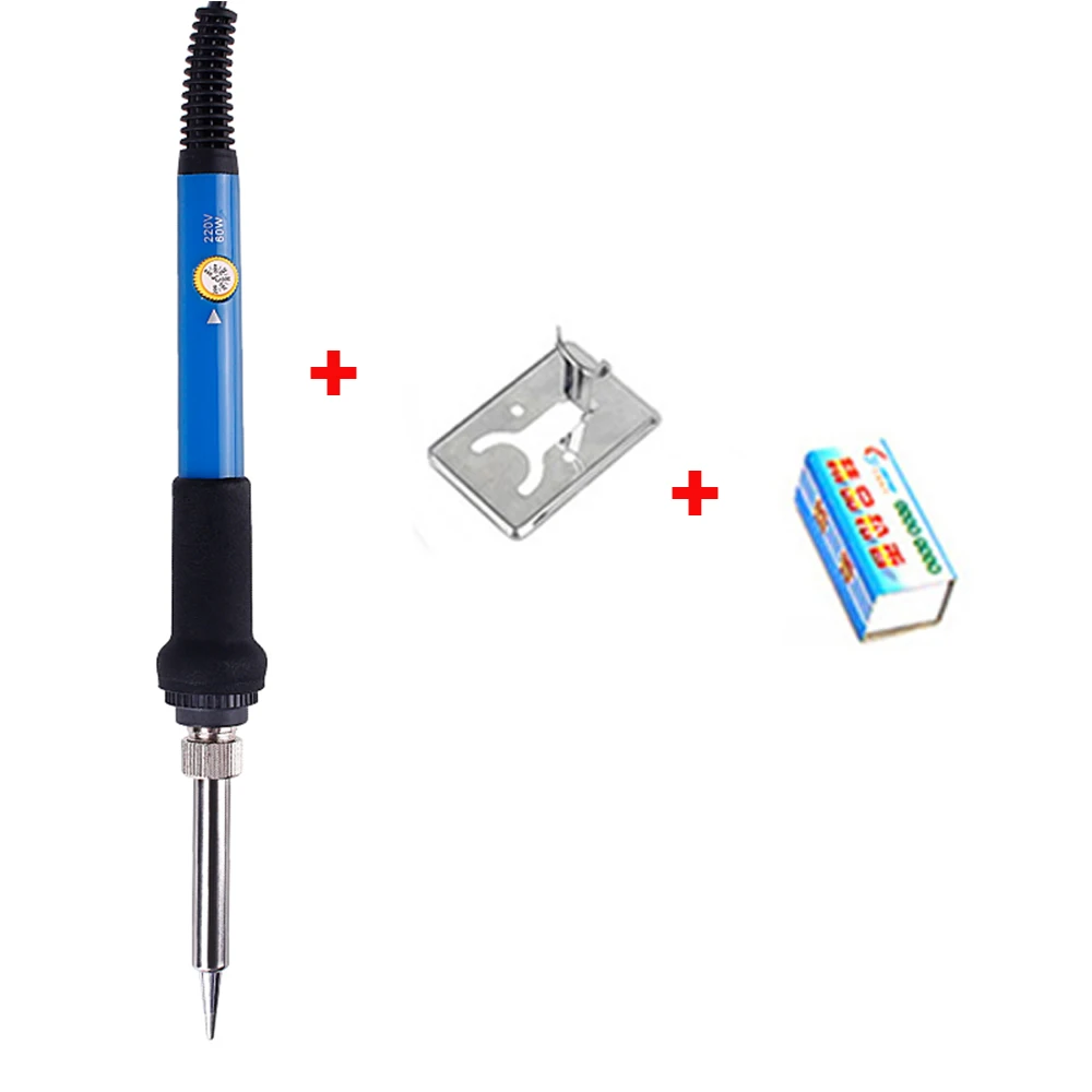 

Newest 60W Adjustable Temperature Electric Soldering Iron+15 Accessories Welding Solder Rework Station Heat Pencil Tips Repair