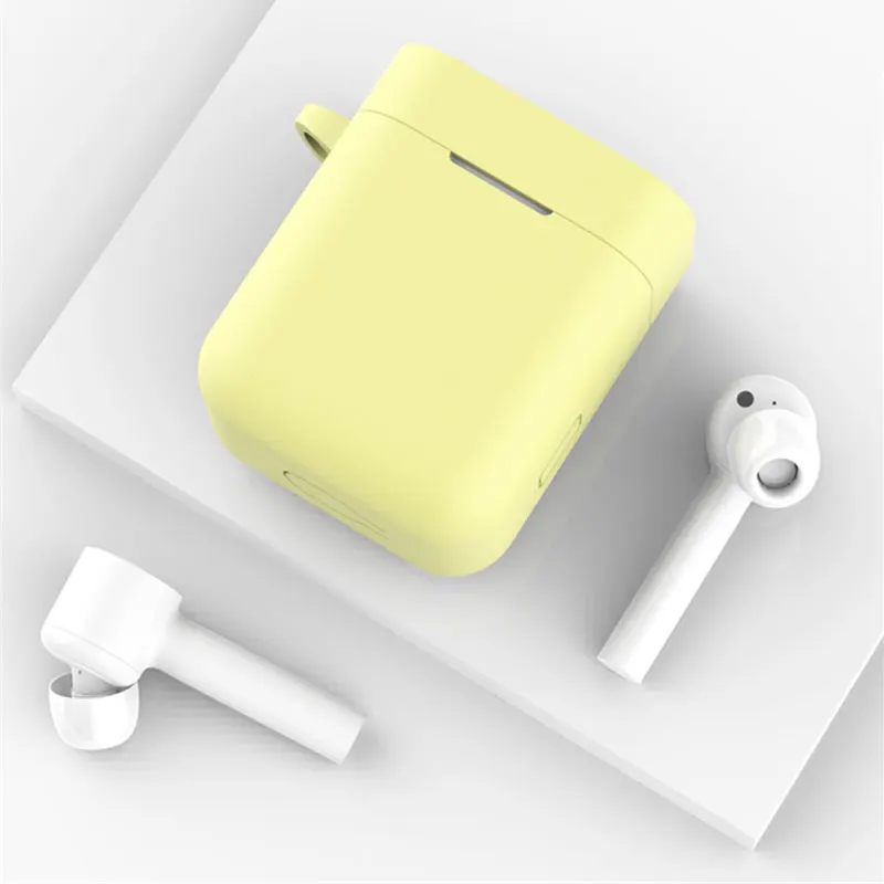 Силиконовый чехол для Xiaomi Airdots Pro, беспроводные наушники, защитный чехол, мягкий ТПУ чехол, Bluetooth, наушники с крючками, Противоударная коробка
